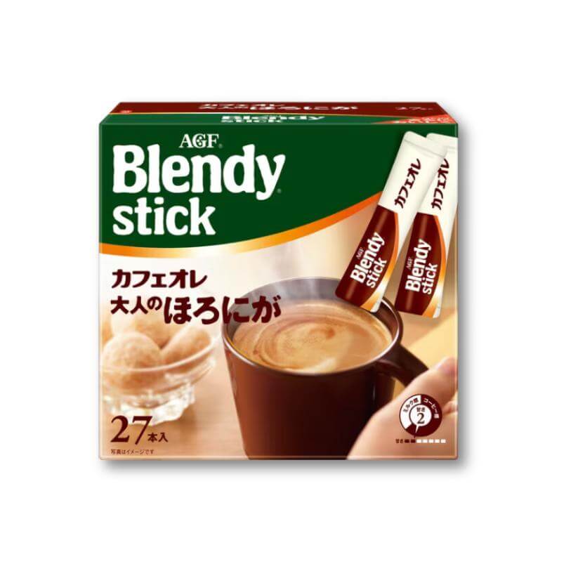 AGF Blendy Stick Cafe Au Lait Adult Bittersweet (Instant coffee) 27 Pieces - Konbini Stop