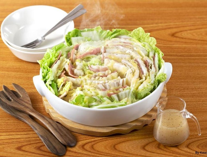 <h1>Napa Cabbage, Bacon & Cheese Mille-Feuille Steam with Kewpie Italian Dressing</h1>