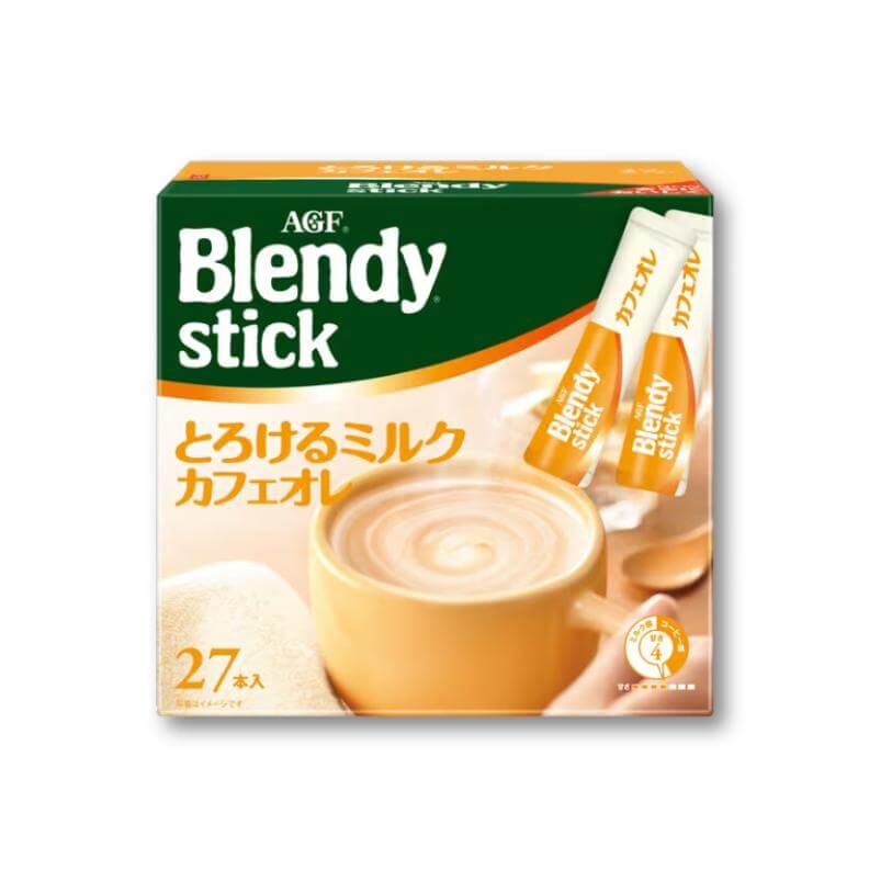 AGF Blendy Stick Melty Milk Cafe au Lait (Instant coffee) 27 Pieces - Konbini Stop