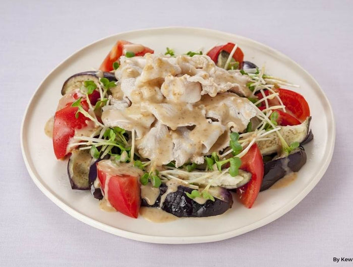 <h1>Chilled Pork and Eggplant Salad with Sesame Yuzu Dressing</h1>
