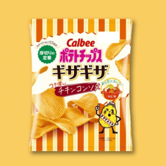 Calbee Potato Chips Gizagiza - Rich Chicken Consomme