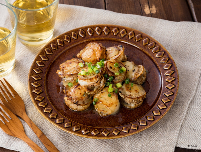 <h1>Scallop Sauté with Garlic Butter – Escargot Style with Aohata Verde Spread</h1>